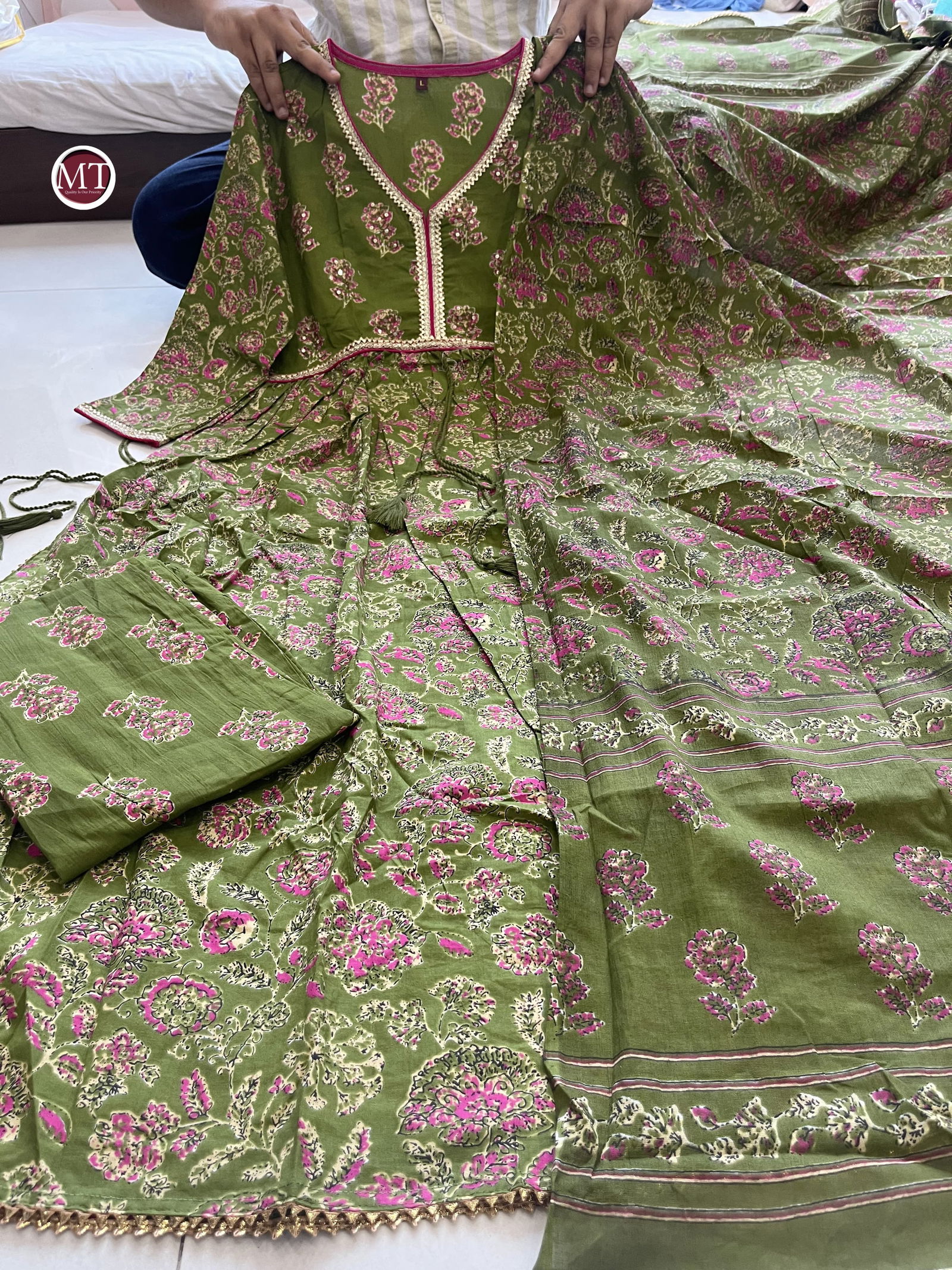 MT Maharani Alia Cut Cotton Kurti With Bottom Dupatta Wholesale Shop In Surat
